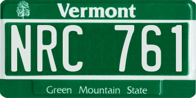 VT license plate NRC761