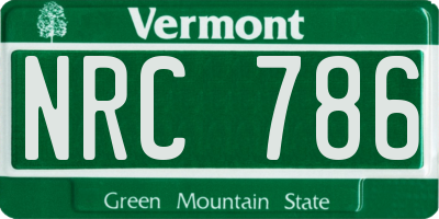 VT license plate NRC786