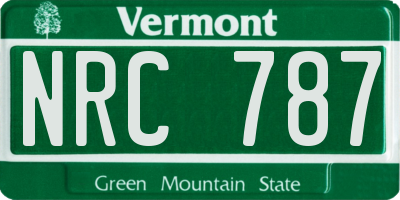 VT license plate NRC787