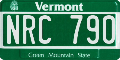 VT license plate NRC790