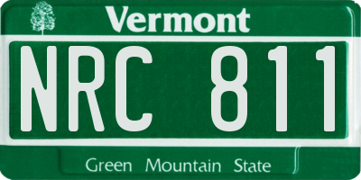 VT license plate NRC811