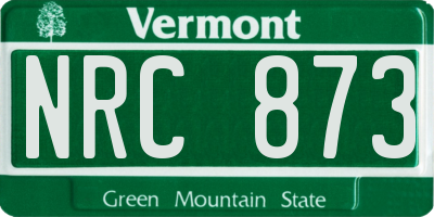 VT license plate NRC873