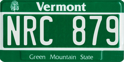 VT license plate NRC879
