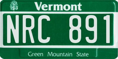 VT license plate NRC891