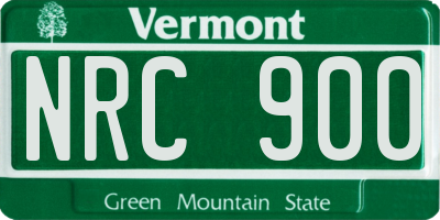 VT license plate NRC900