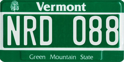 VT license plate NRD088