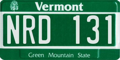 VT license plate NRD131