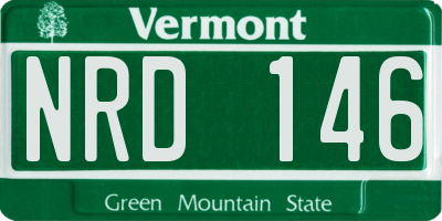 VT license plate NRD146