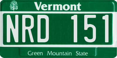 VT license plate NRD151