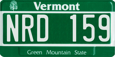 VT license plate NRD159
