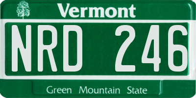 VT license plate NRD246