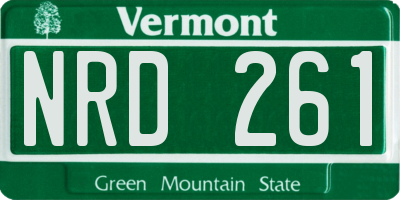 VT license plate NRD261