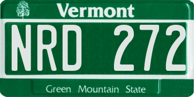 VT license plate NRD272