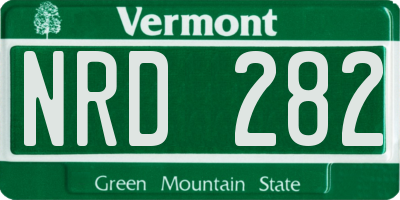 VT license plate NRD282