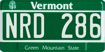 VT license plate NRD286