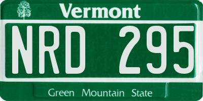 VT license plate NRD295