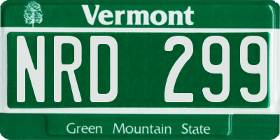VT license plate NRD299