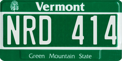 VT license plate NRD414