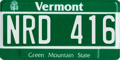VT license plate NRD416