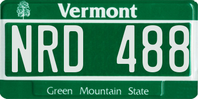 VT license plate NRD488