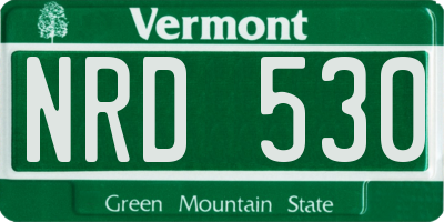 VT license plate NRD530