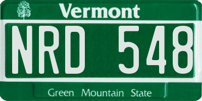 VT license plate NRD548