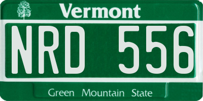 VT license plate NRD556