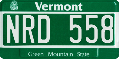 VT license plate NRD558