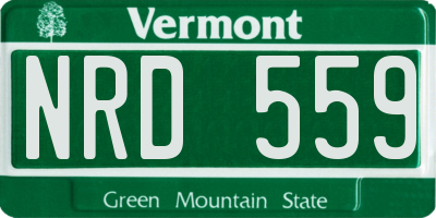 VT license plate NRD559