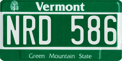 VT license plate NRD586