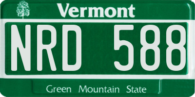 VT license plate NRD588