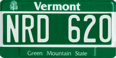 VT license plate NRD620