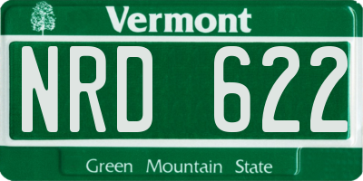 VT license plate NRD622