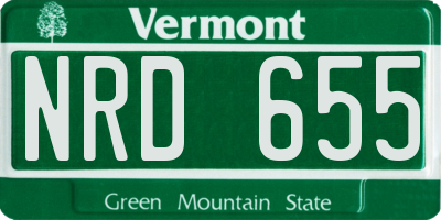 VT license plate NRD655
