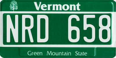 VT license plate NRD658