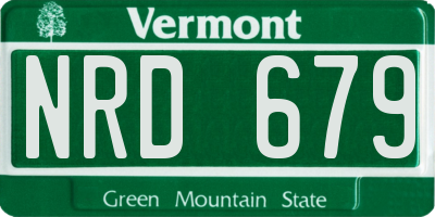 VT license plate NRD679