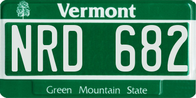 VT license plate NRD682