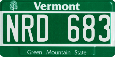 VT license plate NRD683