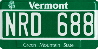 VT license plate NRD688