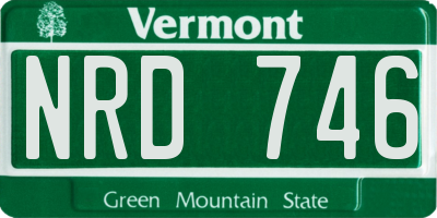 VT license plate NRD746