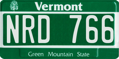 VT license plate NRD766