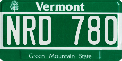 VT license plate NRD780
