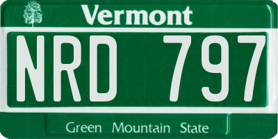 VT license plate NRD797
