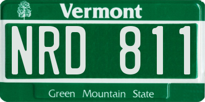VT license plate NRD811
