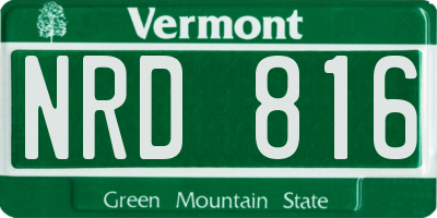 VT license plate NRD816