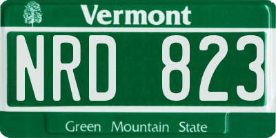 VT license plate NRD823