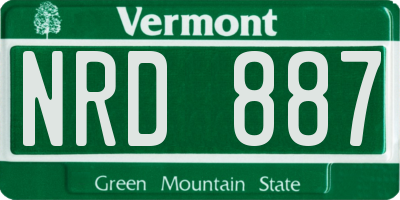 VT license plate NRD887