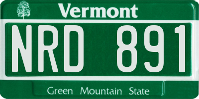 VT license plate NRD891