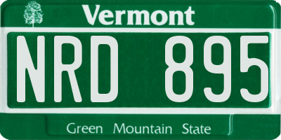 VT license plate NRD895