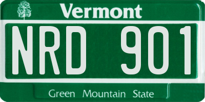 VT license plate NRD901